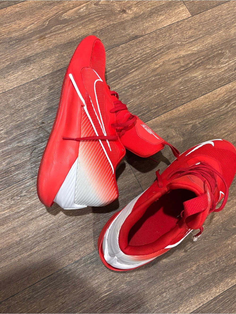 Nike Women's Red and White Athletic Sneakers